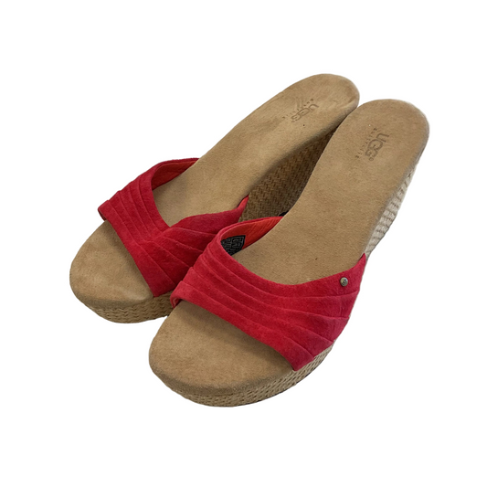 Sandals Designer By Ugg In Red, Size:8