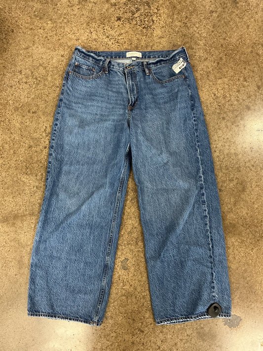 Jeans Straight By Abercrombie And Fitch In Blue Denim, Size:14
