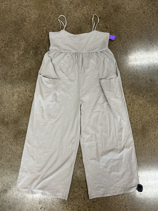 Jumpsuit By Clothes Mentor In Taupe, Size:Xxl