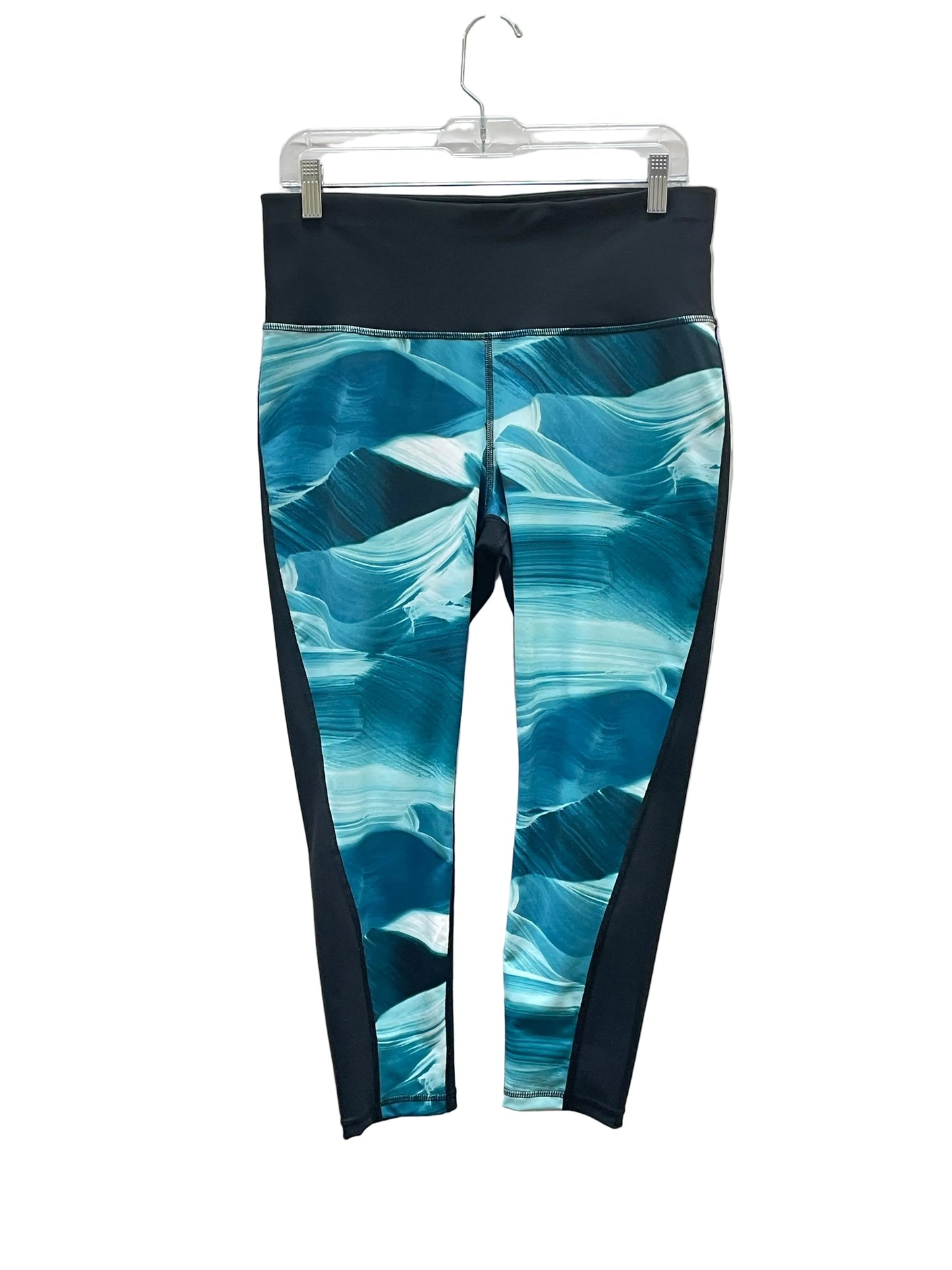 Athletic Capris By Xersion In Black & Blue, Size:Lp
