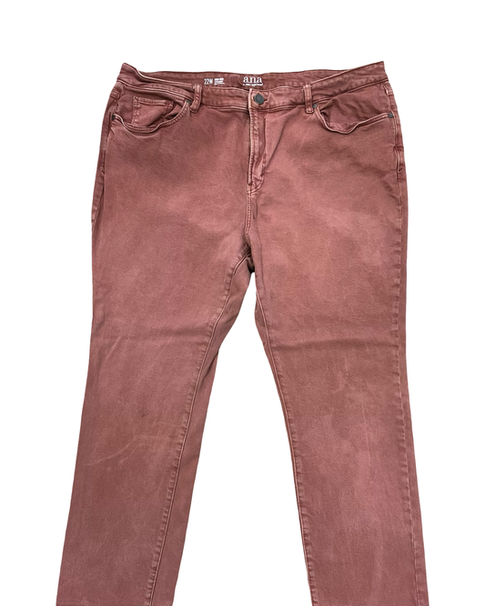 Jeans Straight By Ana In Orange, Size:22