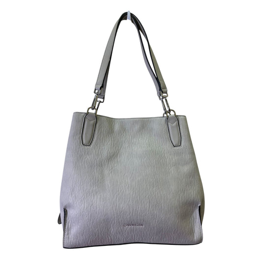 Handbag By Calvin Klein In Grey, Size:Large