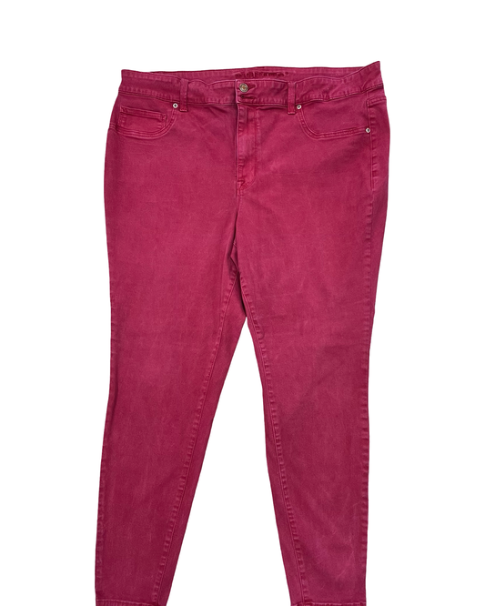 Jeans Straight By Maurices In Red, Size:22