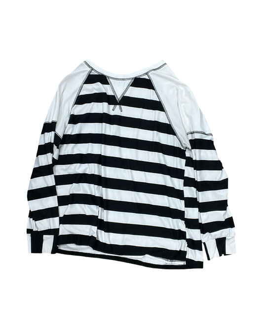 Top Ls By White Birch In Black & Cream, Size:S