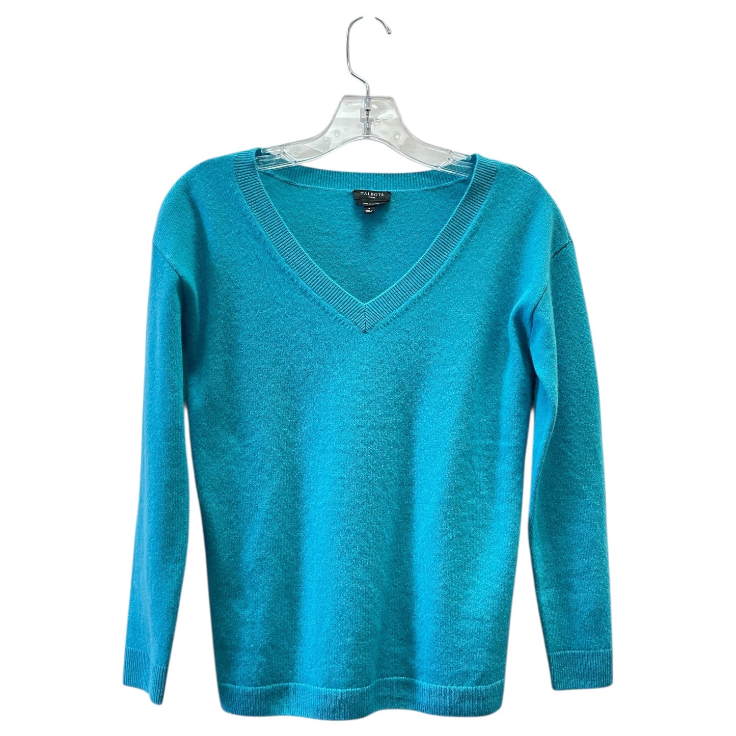 Sweater Cashmere By Talbots In Aqua, Size:Xsp