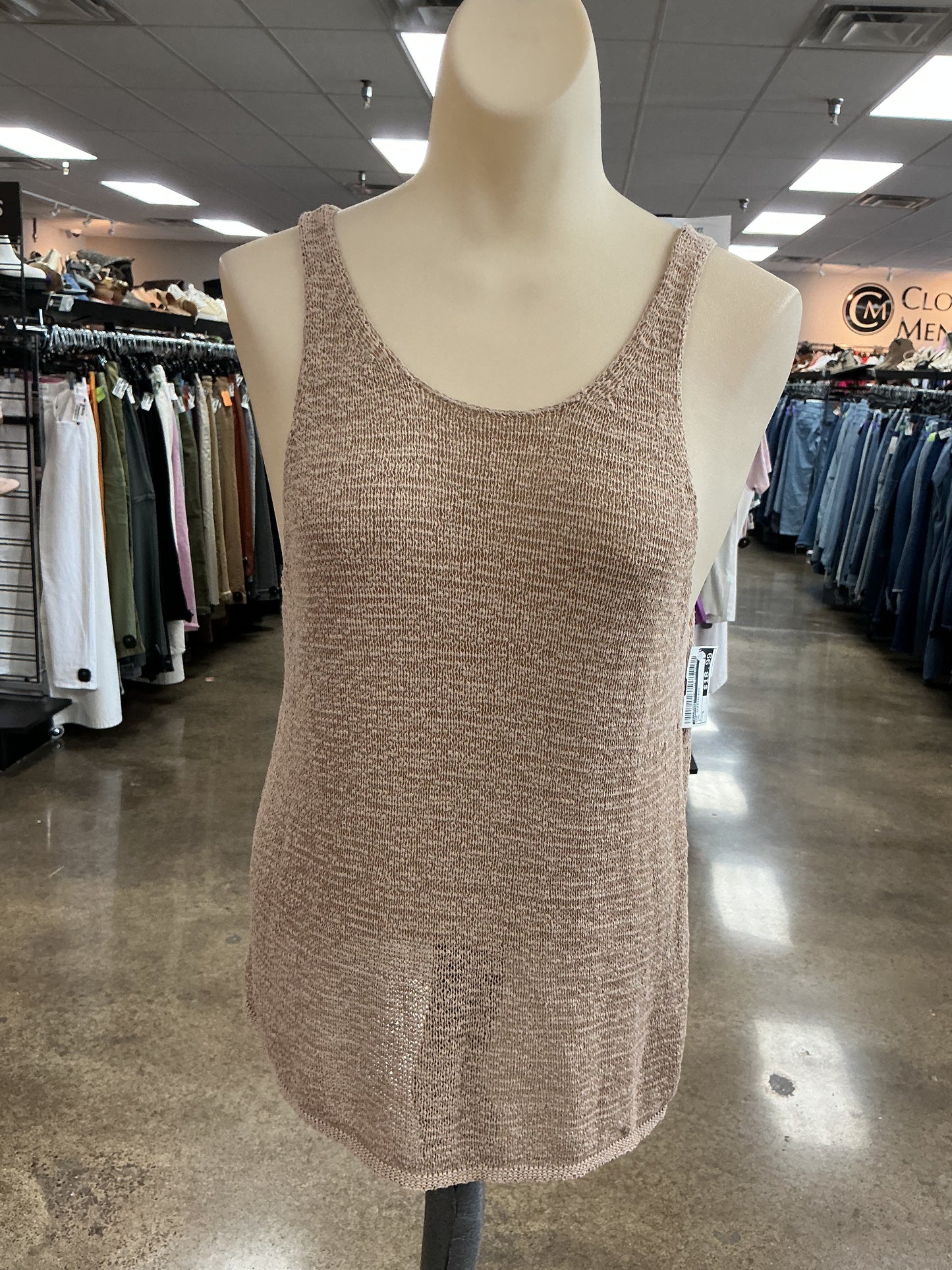 Top Sleeveless By Babaton In Tan, Size:S