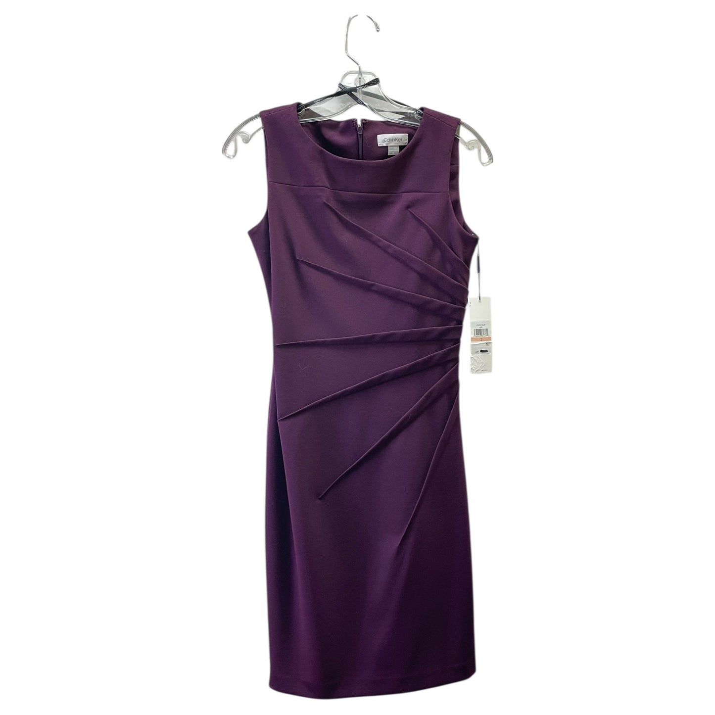 Dress Work By Calvin Klein In Purple, Size:2