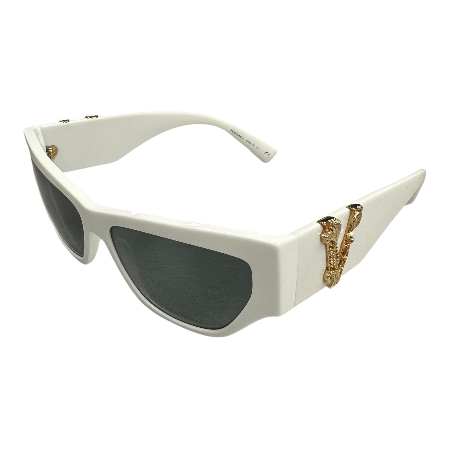 Sunglasses Luxury Designer By Versace In White