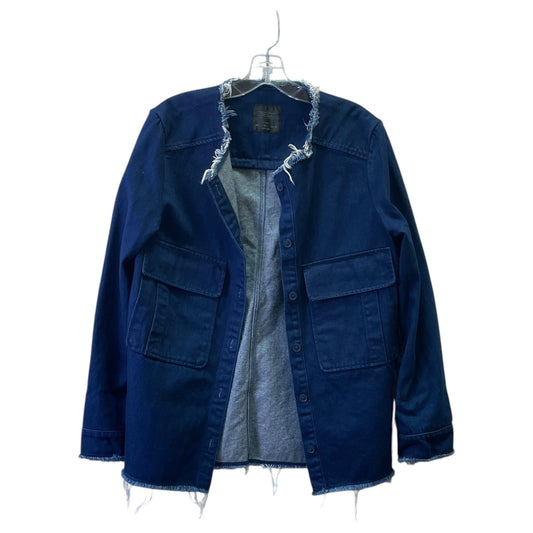 Jacket Shirt By Zara In Blue, Size:L