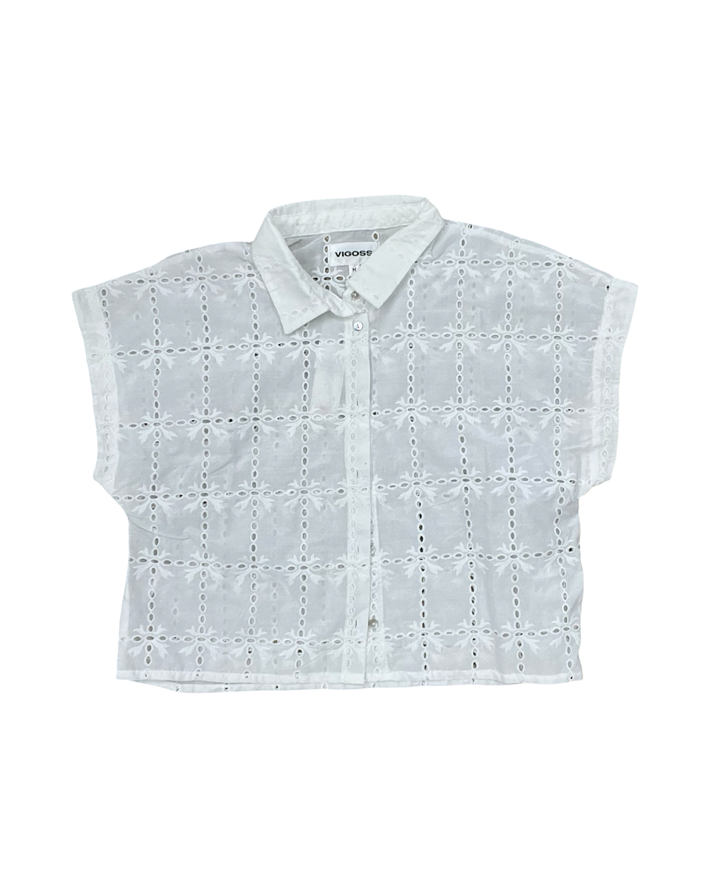 Blouse Ss By Vigoss In White, Size:M