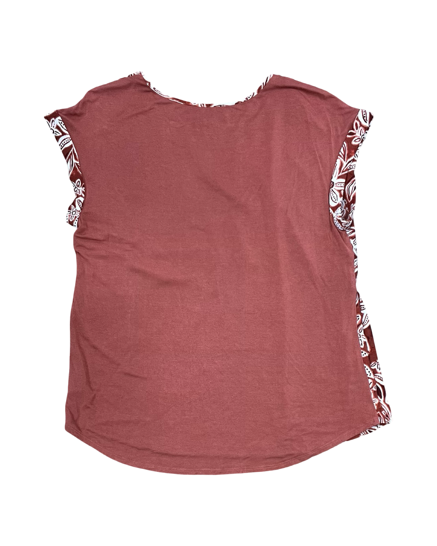 Top Sleeveless By Fortune & Ivy In Tan & White, Size:M