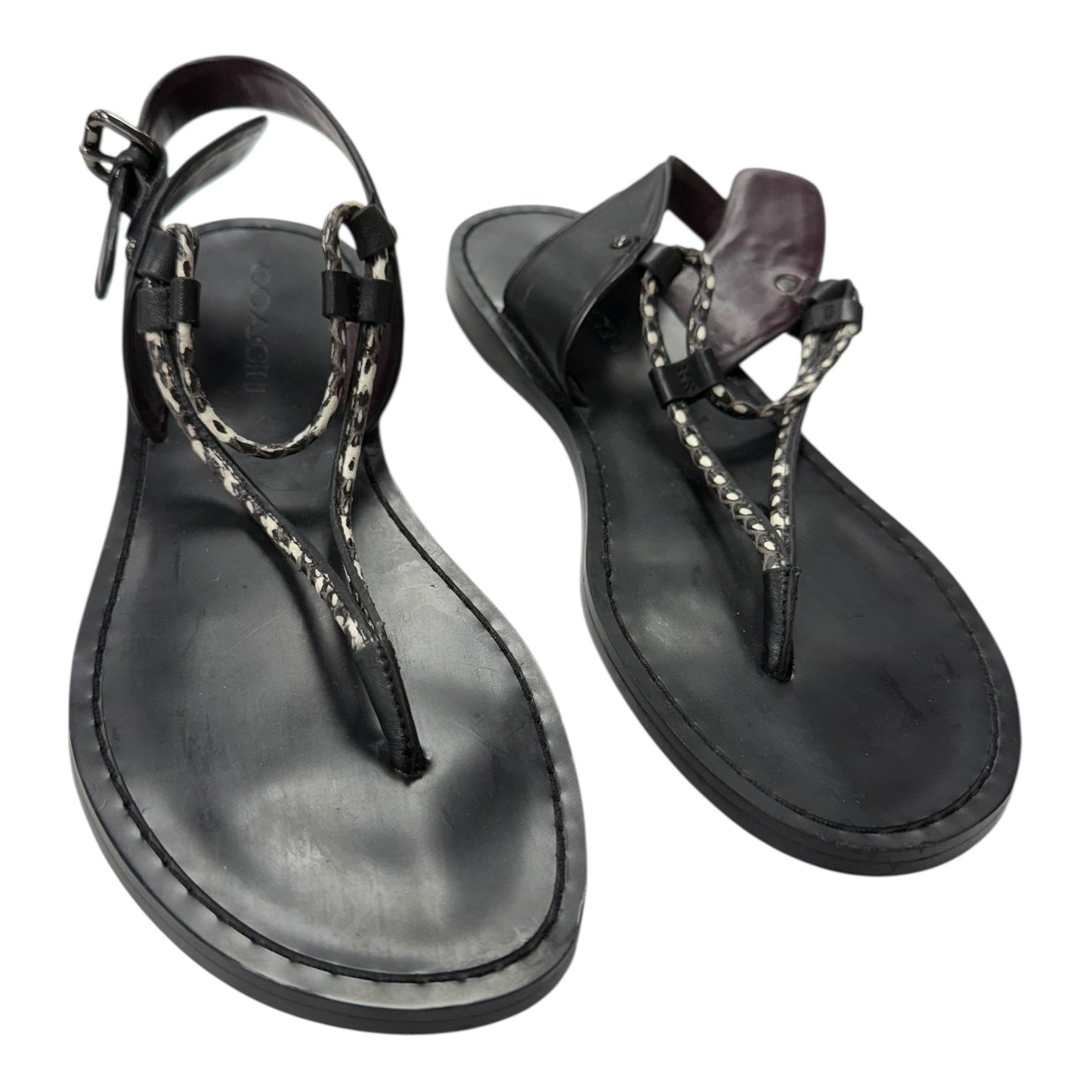 Sandals Designer By Coach In Black, Size:7