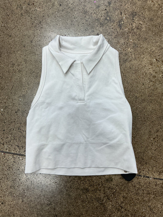 Athletic Tank Top By Athleta In White, Size:M