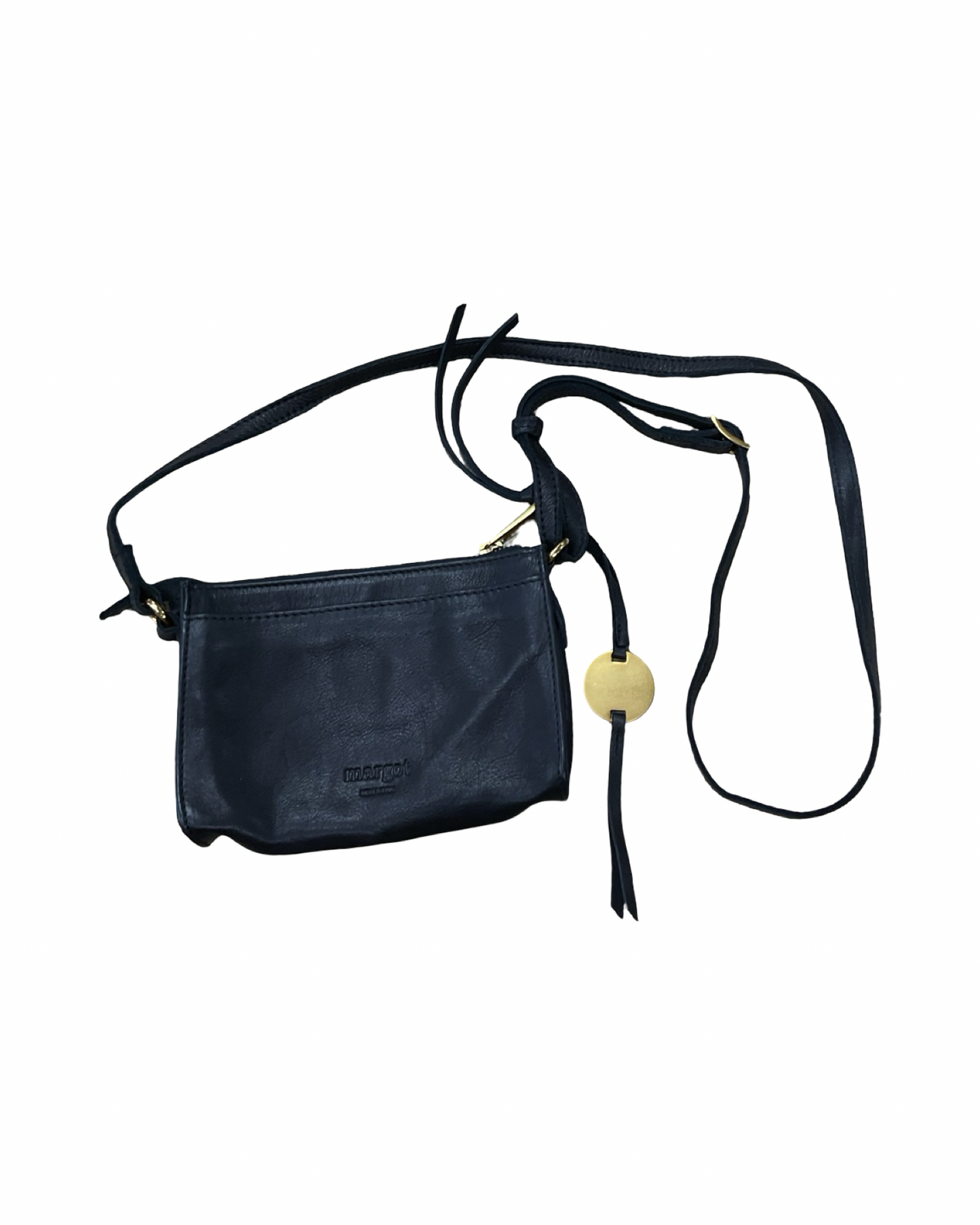 Crossbody Leather By Margot In Black, Size:Small