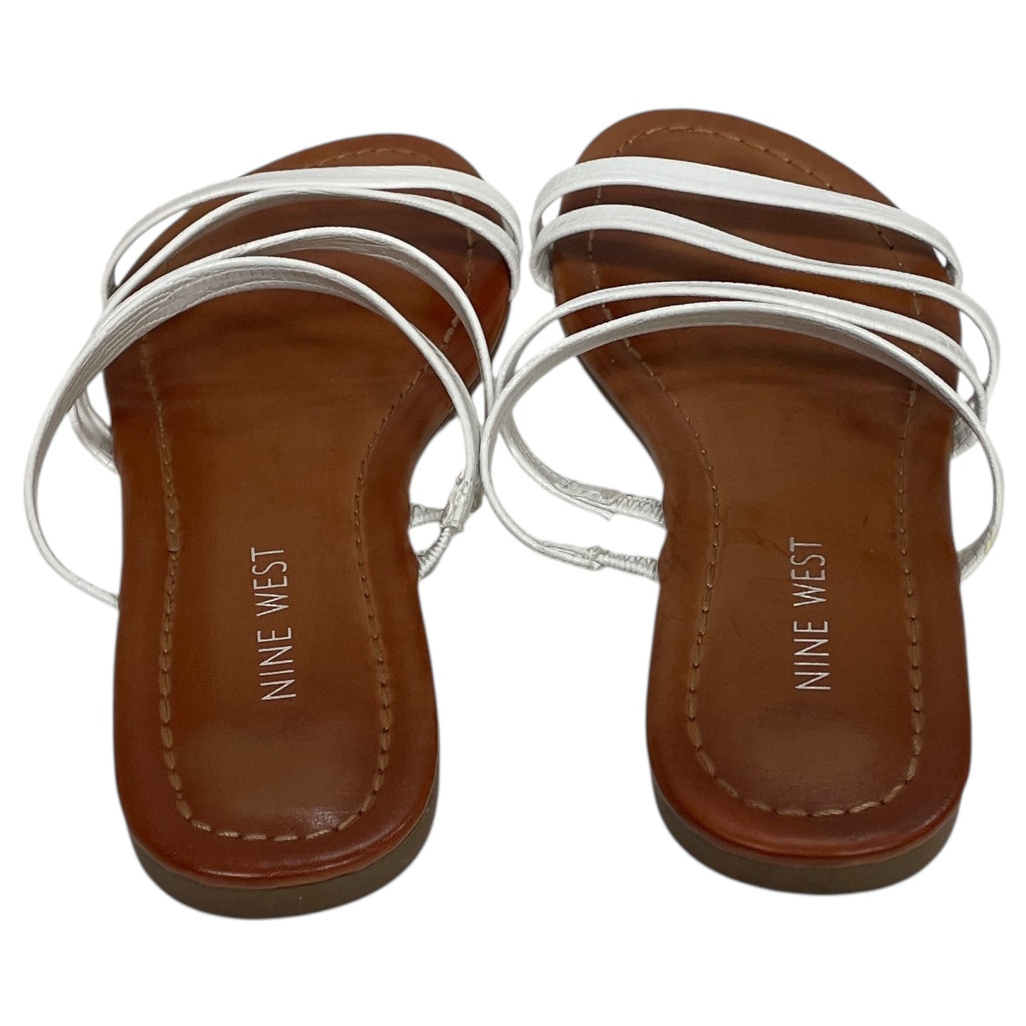Sandals Flats By Nine West In White, Size:7