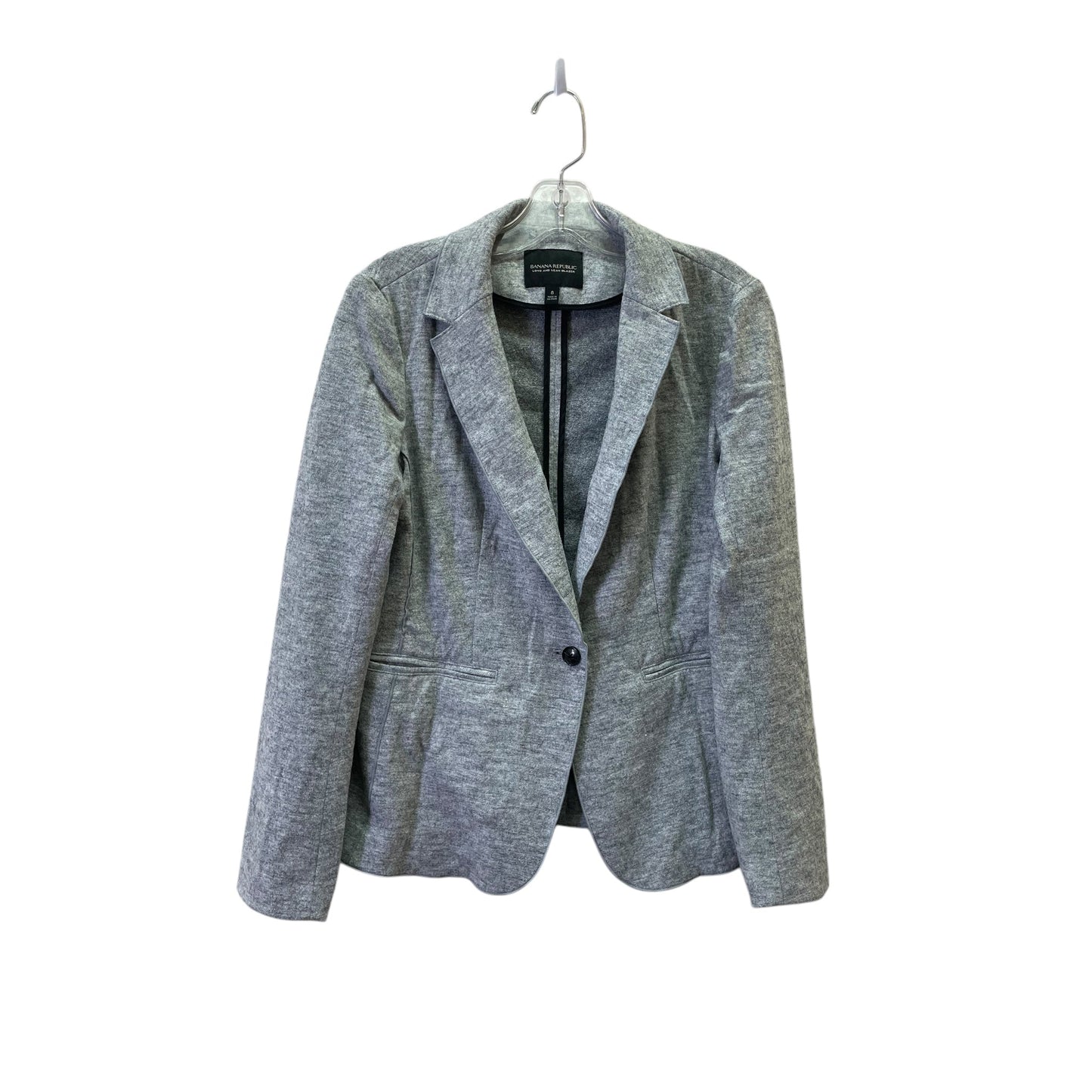 Blazer By Banana Republic In Grey, Size:8