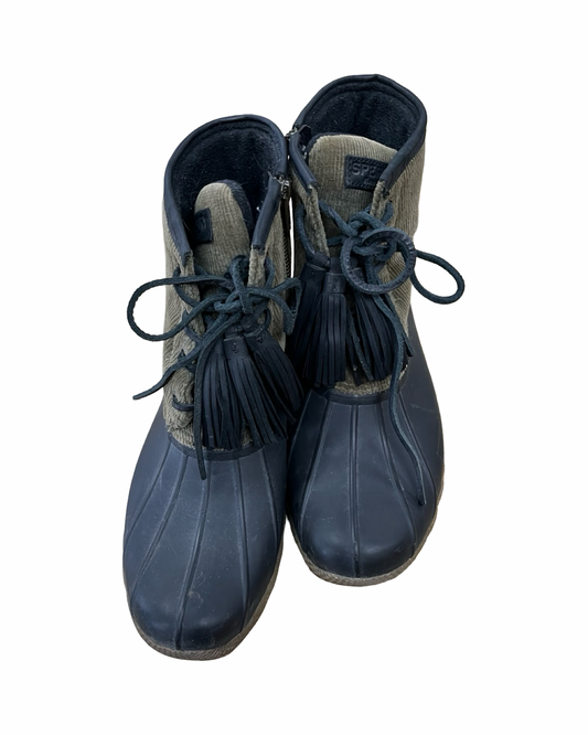 Boots Rain By Sperry In Black & Green, Size:8.5