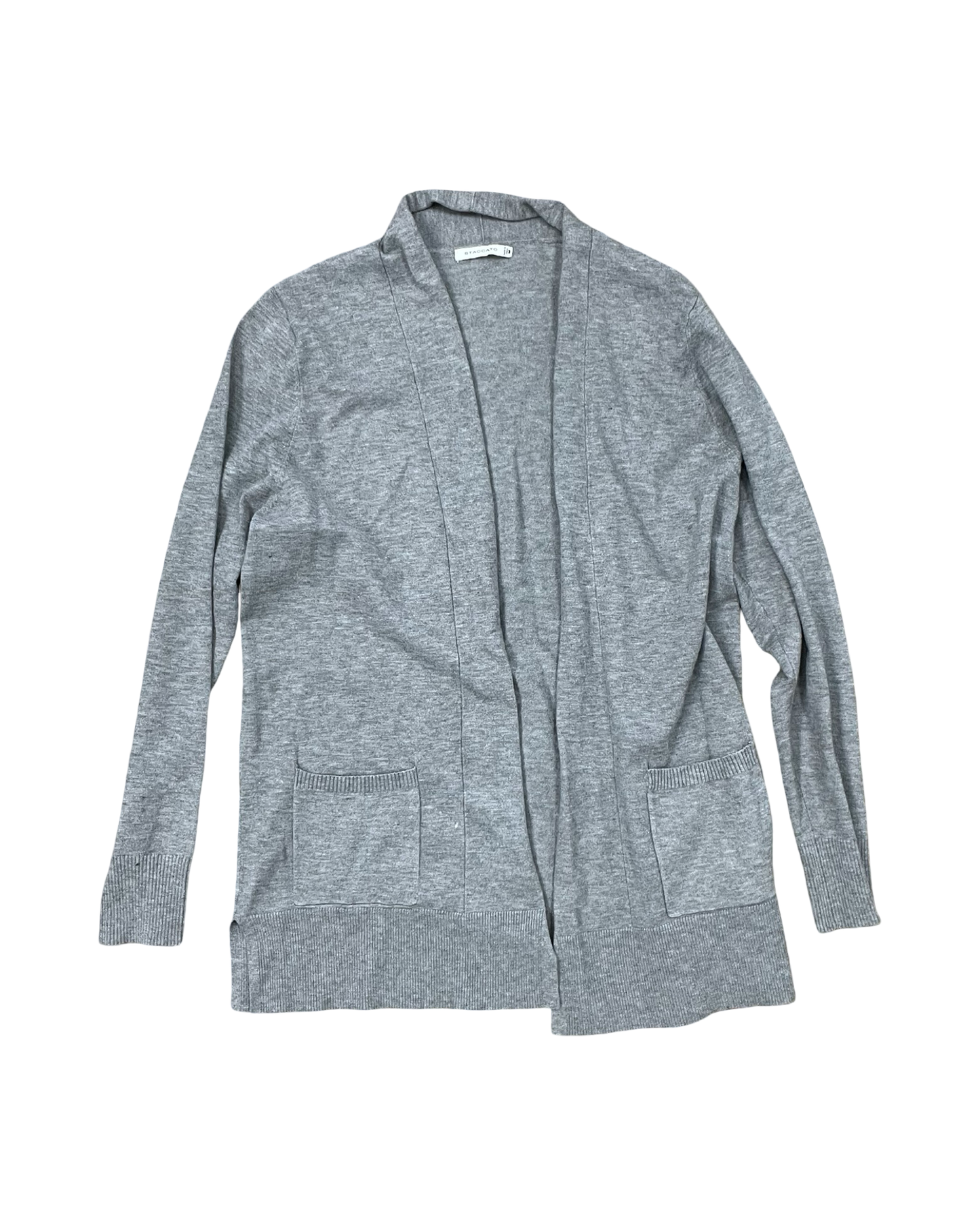Sweater Cardigan By Staccato In Grey, Size:M