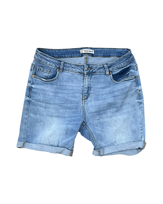 Shorts By Clothes Mentor In Blue Denim, Size:14