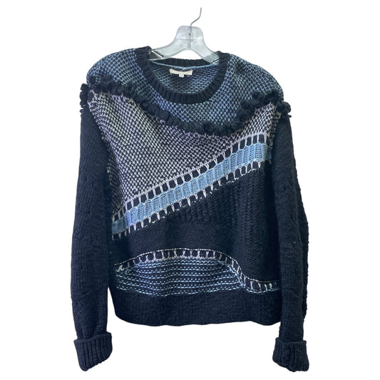 Sweater By Where Mountains Meet In Black & Blue, Size:M
