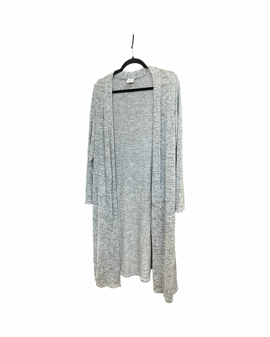 Cardigan By Clothes Mentor In Blue & Grey, Size:L