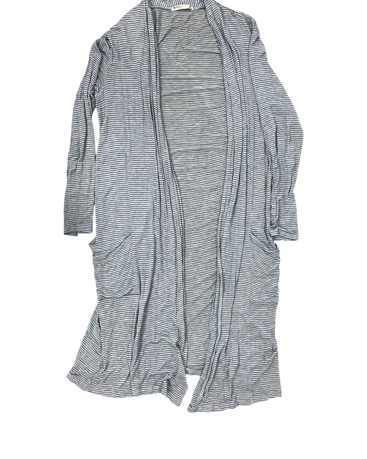 Cardigan By Clothes Mentor In Black & Blue, Size:M