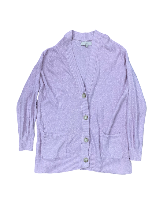 Cardigan By Loft In Pink, Size:L