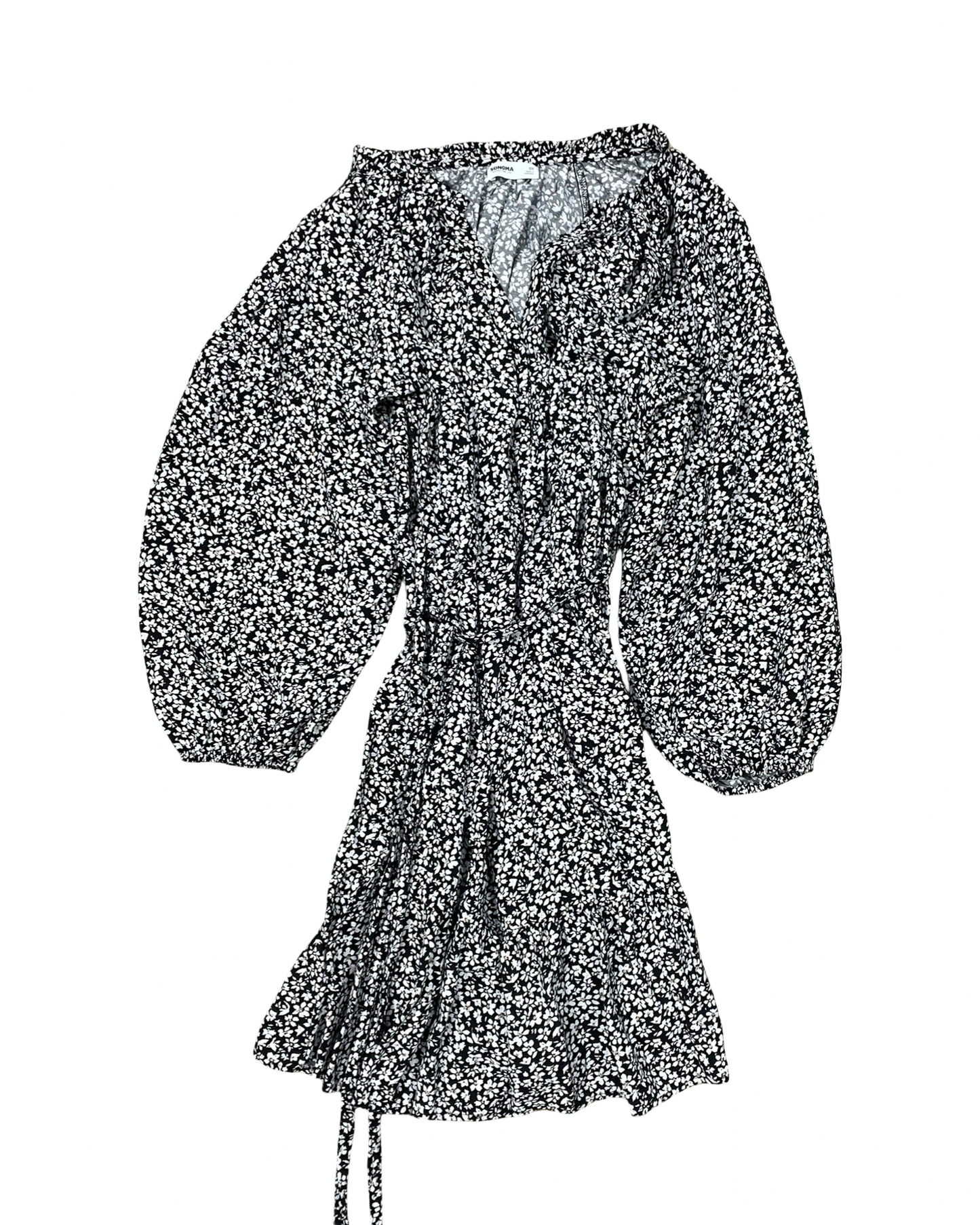 Dress Casual Midi By Sonoma In Black & White, Size:Xl