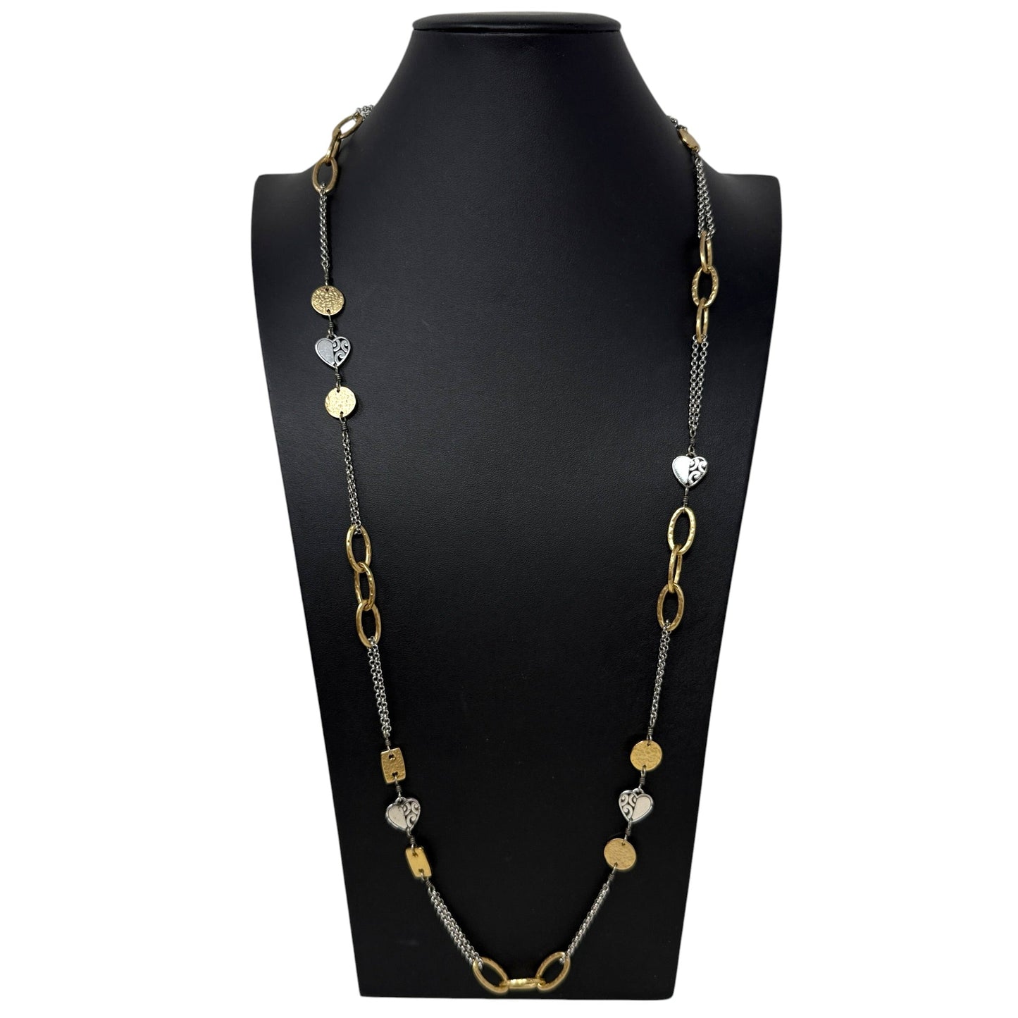 Two Tone Deco Station Necklace By Brighton