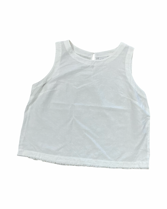 Top Sleeveless By Liz Claiborne In White, Size:Xl