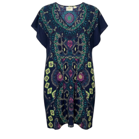 Medallion Silk Tunic Dress By Maeve In Multi-colored, Size: M