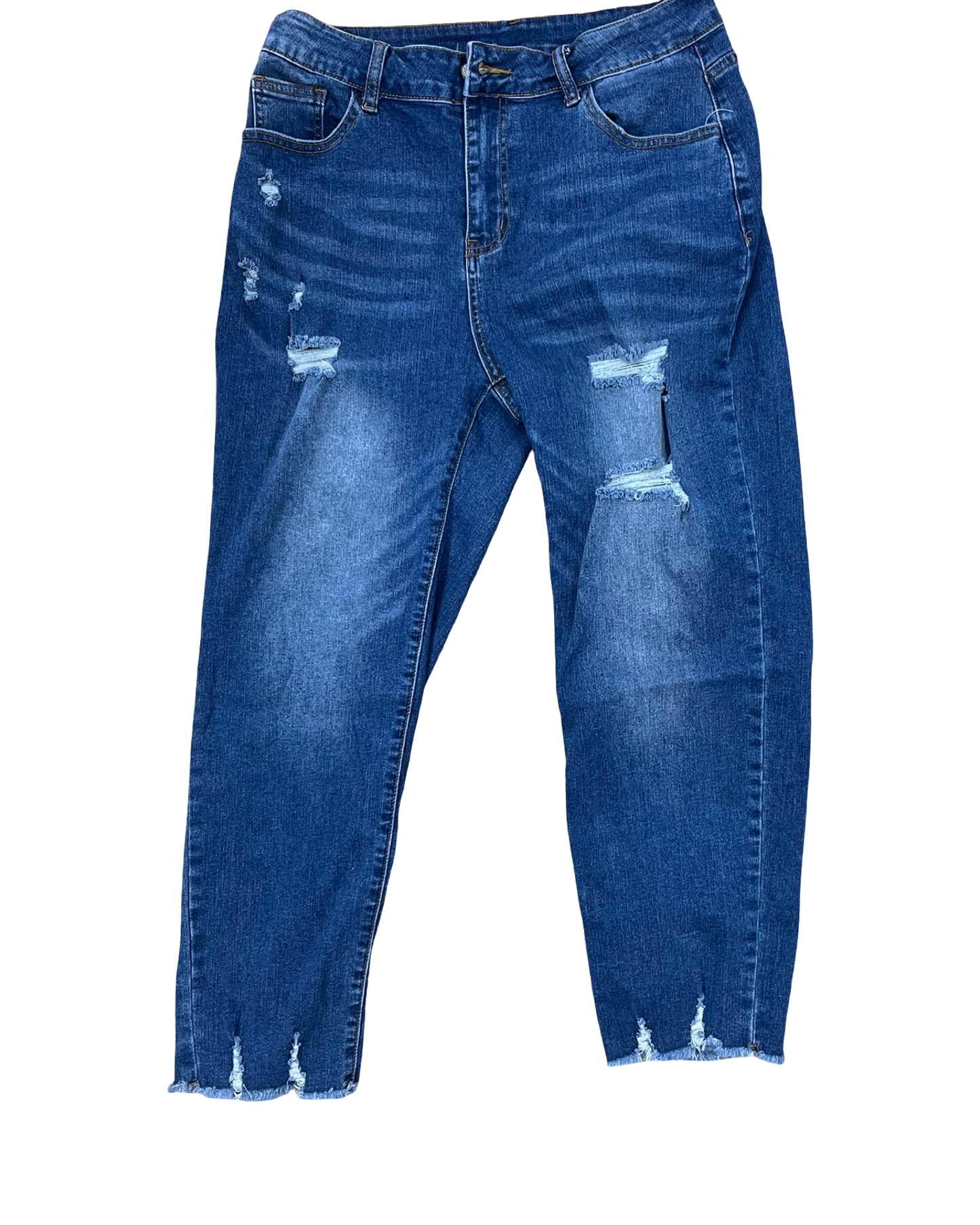 Jeans Straight By Kancan In Black Denim, Size:12