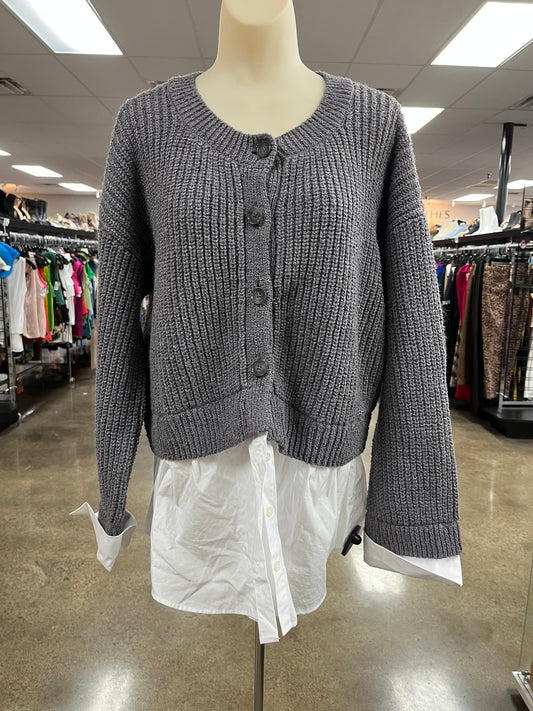 Sweater By Anthropologie In Grey, Size:Xl