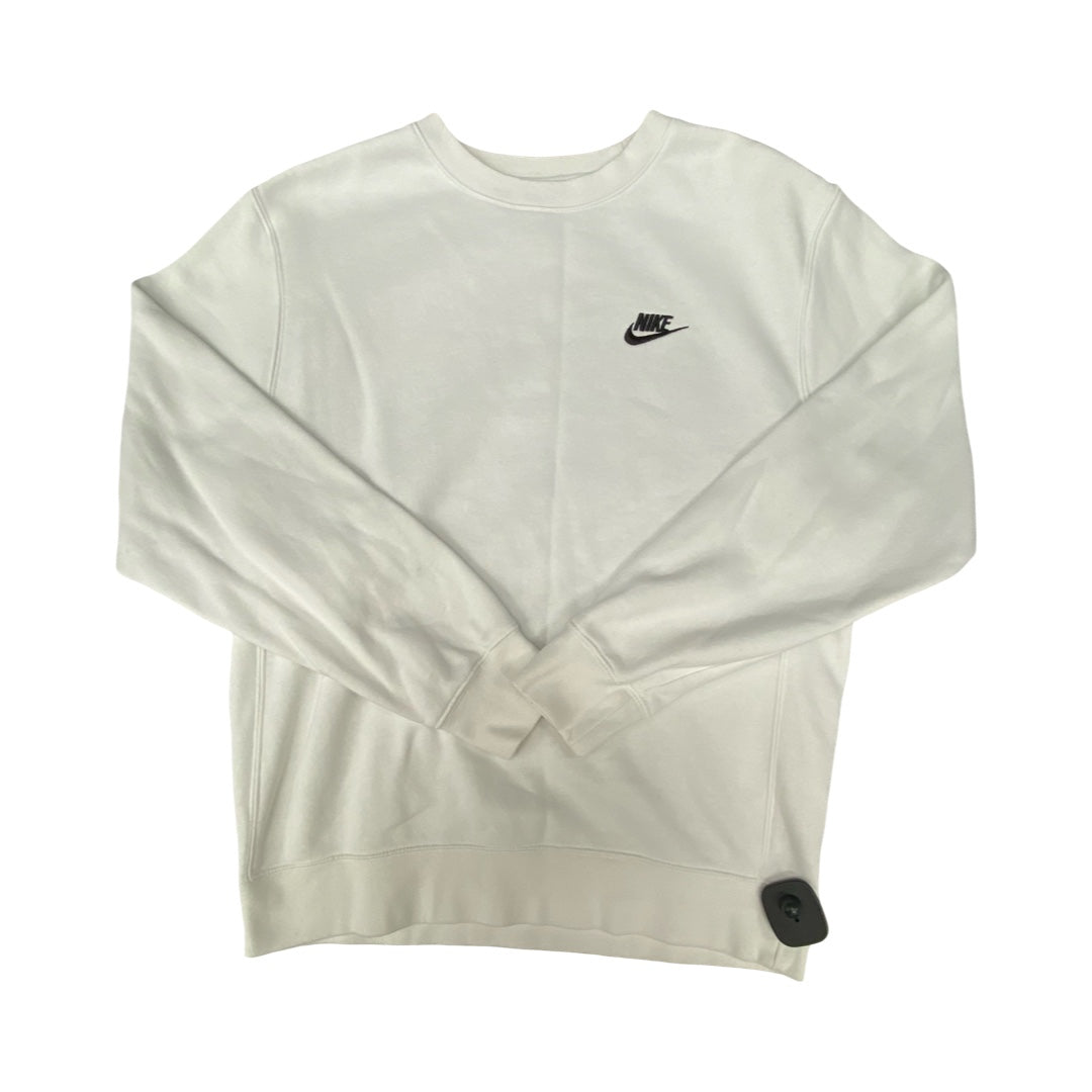 Athletic Sweatshirt Crewneck By Nike In White, Size:S