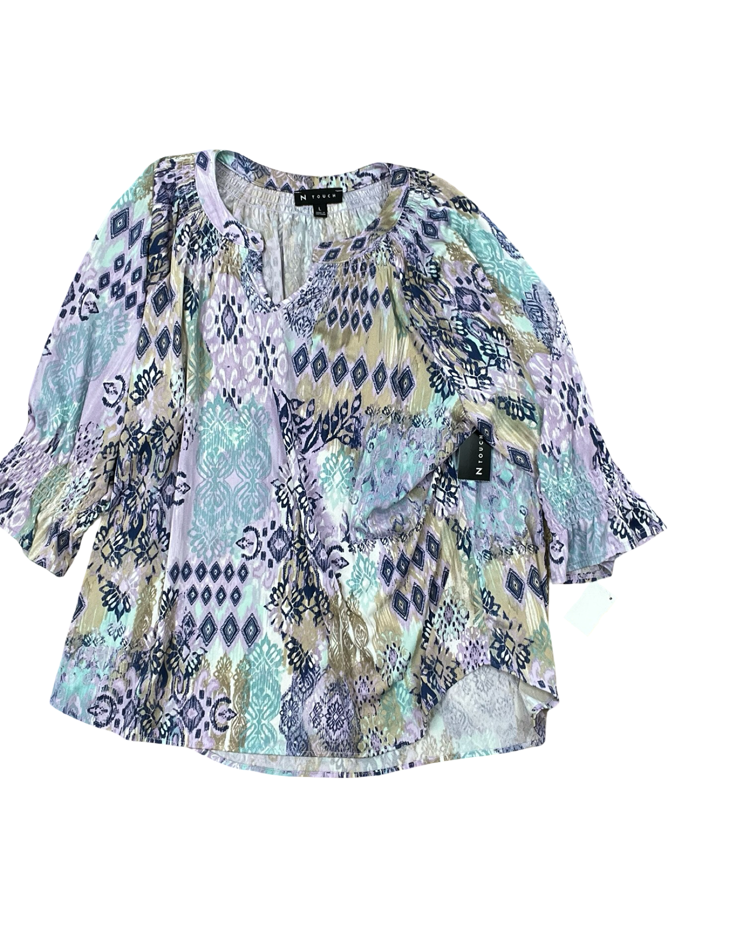 Top Ls By N Touch In Blue & Purple, Size:L