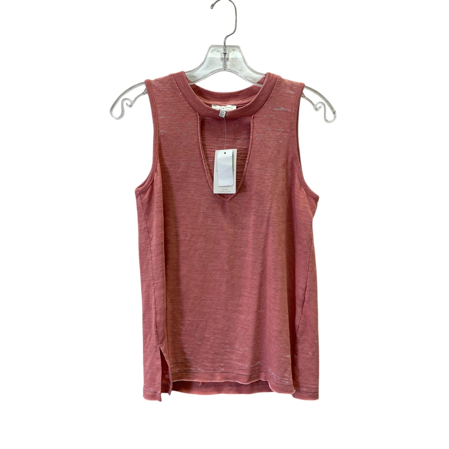 Top Sleeveless Basic By Lucky Brand In Coral, Size:Xs
