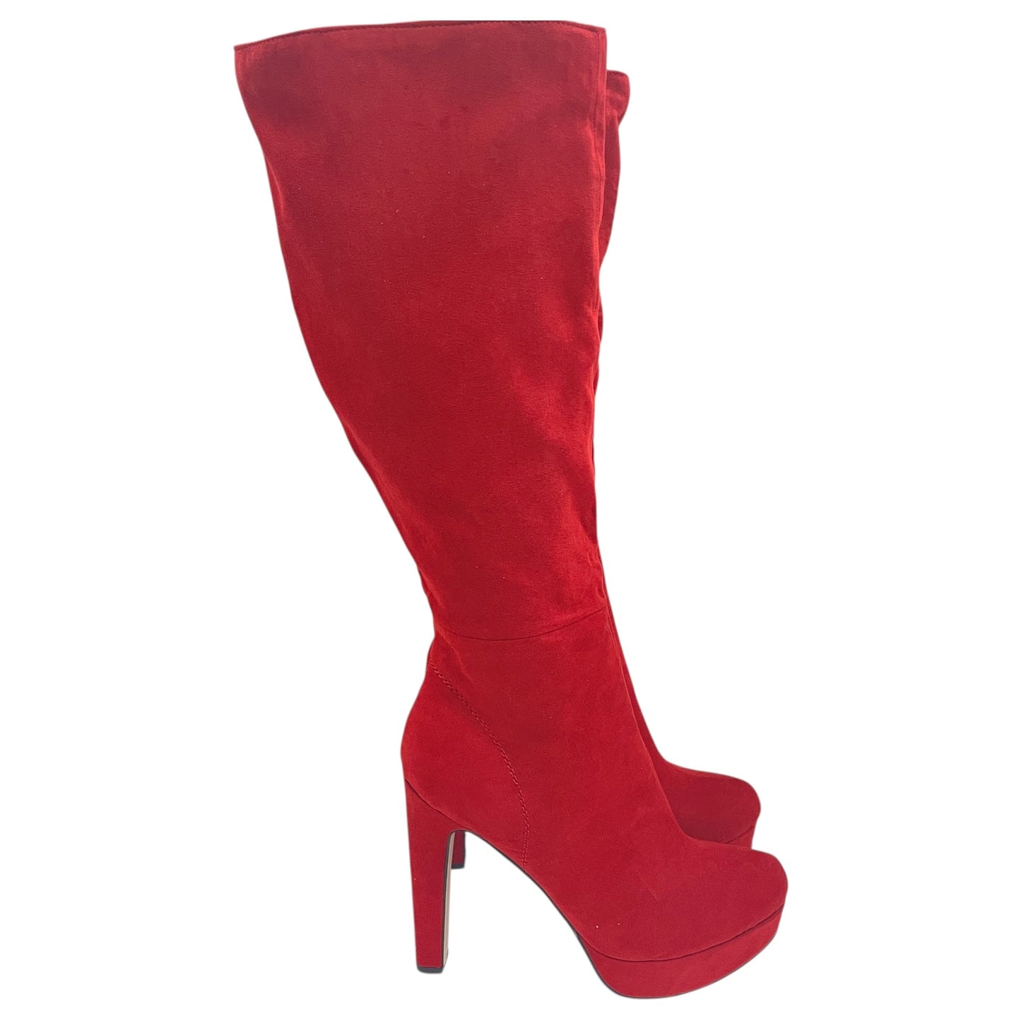 Boots Over-The-Knee Heels By Madden Girl In Red, Size:9