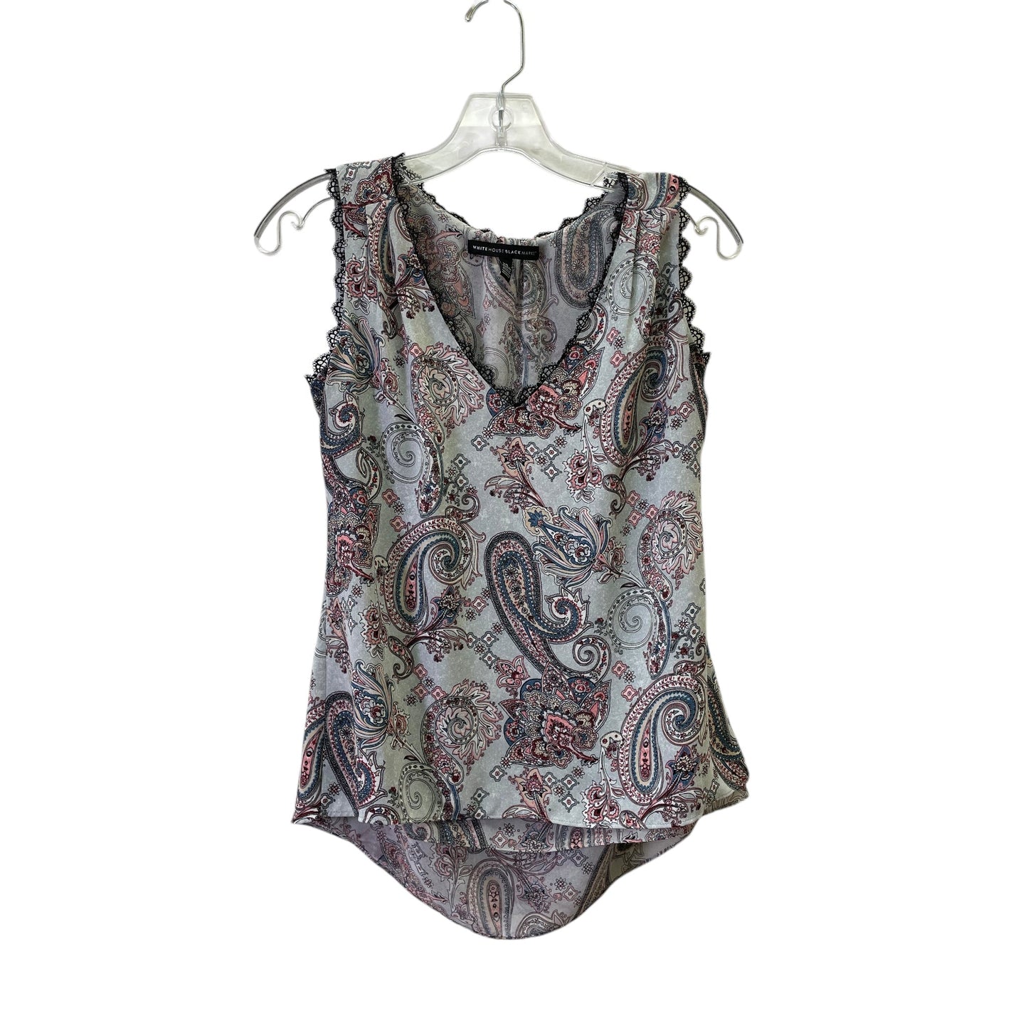 Top Sleeveless By White House Black Market In Blue & Red, Size:Xs