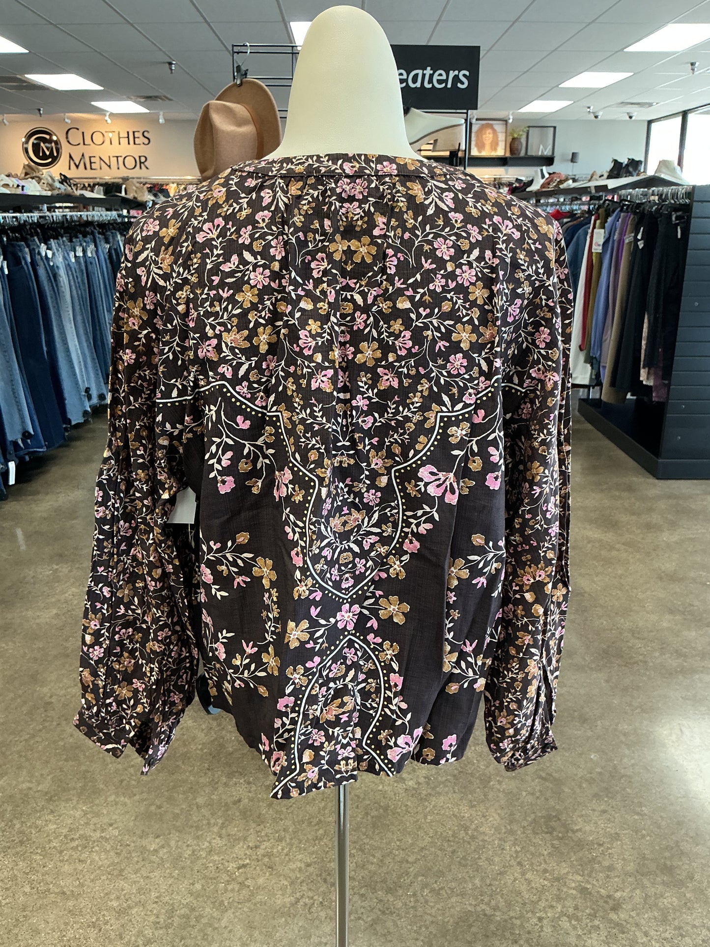 Top Ls By Loft In Brown, Size:Mp