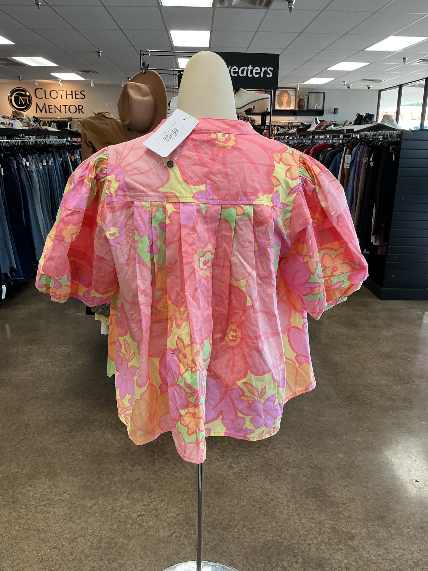 Top Ss By Karlie In Pink & Yellow, Size:S