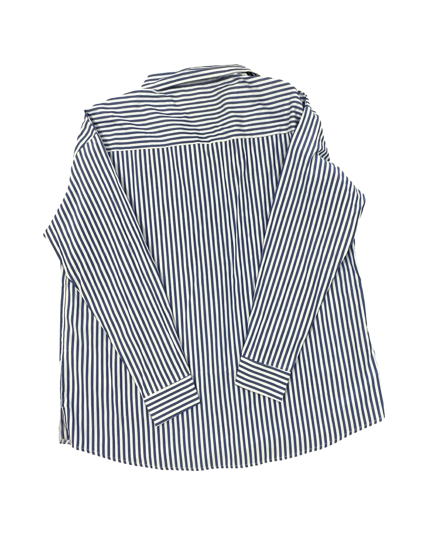 Blouse Ls By Clothes Mentor In Blue & White, Size:L