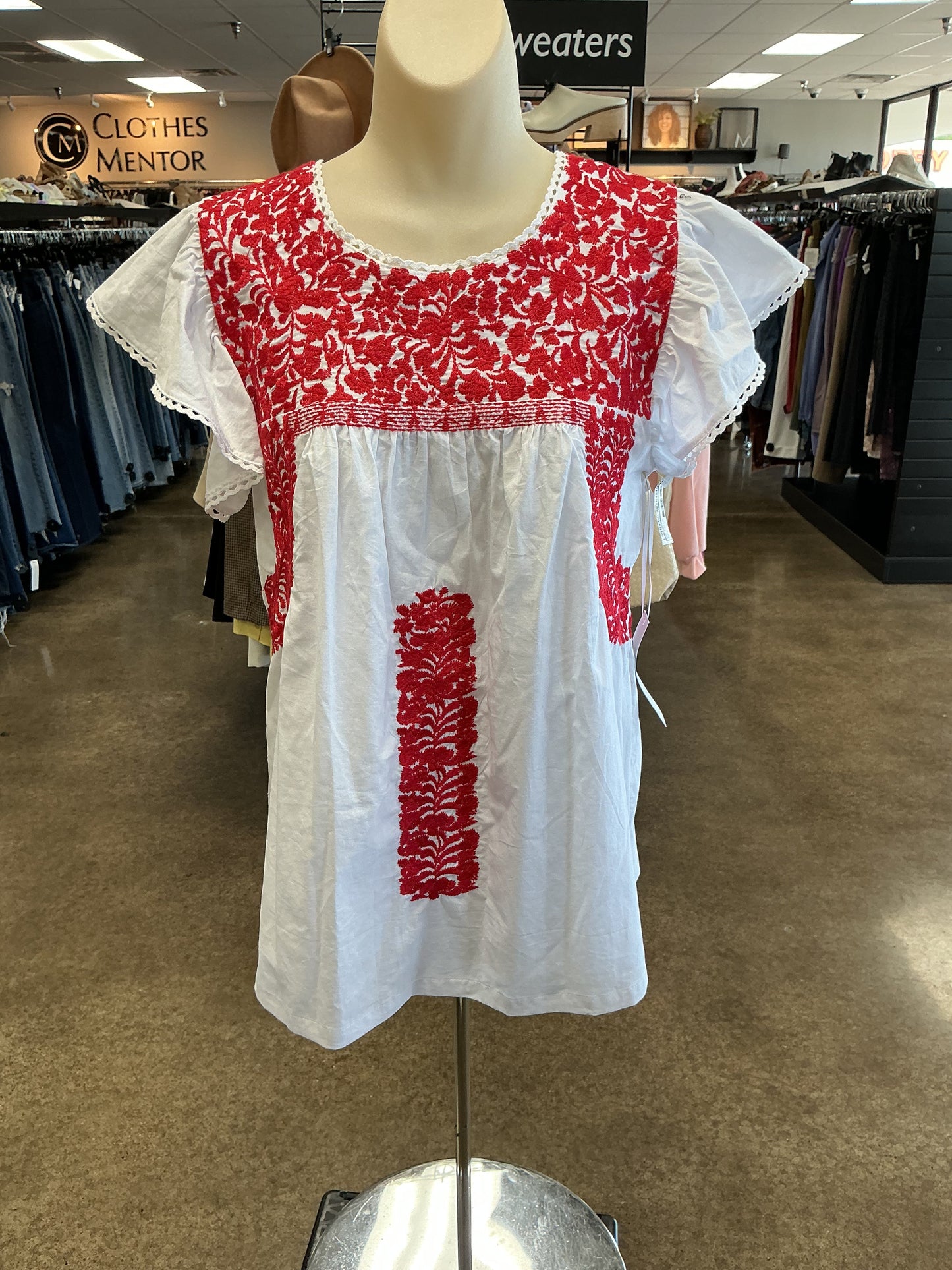 Top Ss By J.Marie In Red & White, Size:S