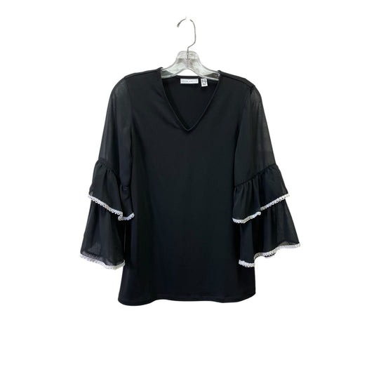 Top Ls By Susan Graver In Black, Size:Xxs
