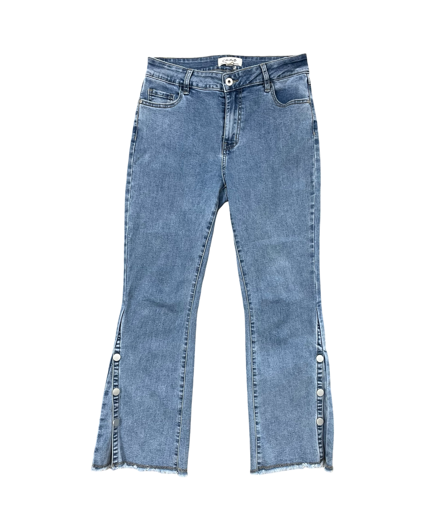 Jeans Flared By Charlie B In Blue Denim, Size:6
