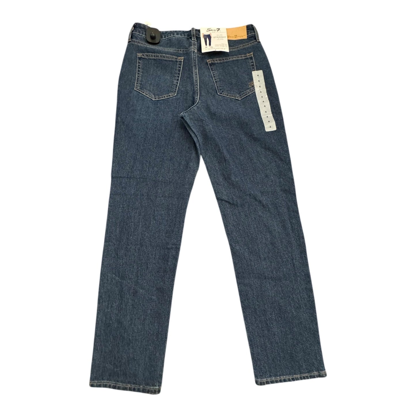 Jeans Straight By Seven 7 In Blue Denim, Size:4