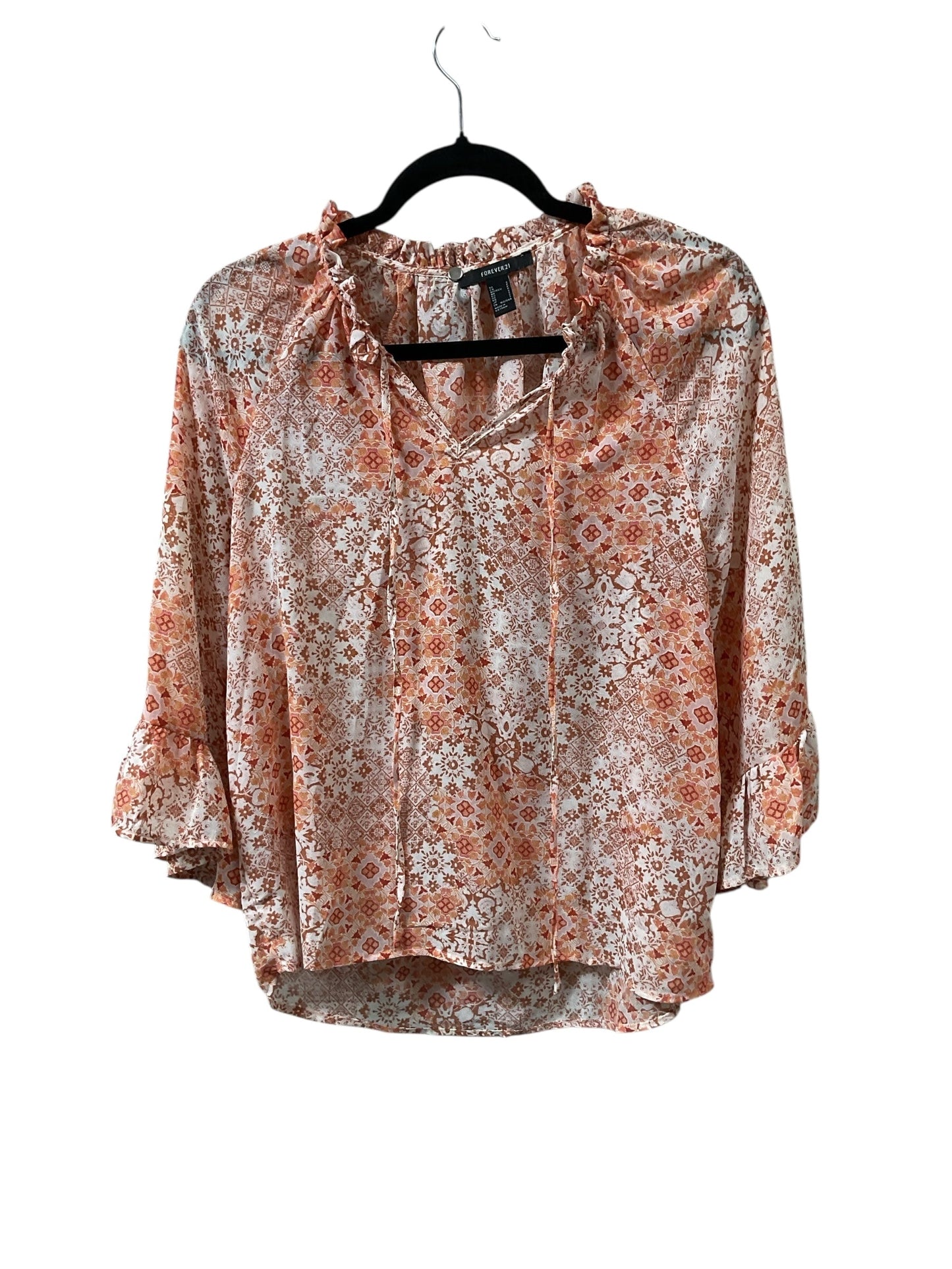 Top Ls By Forever 21 In Orange & Red, Size:S