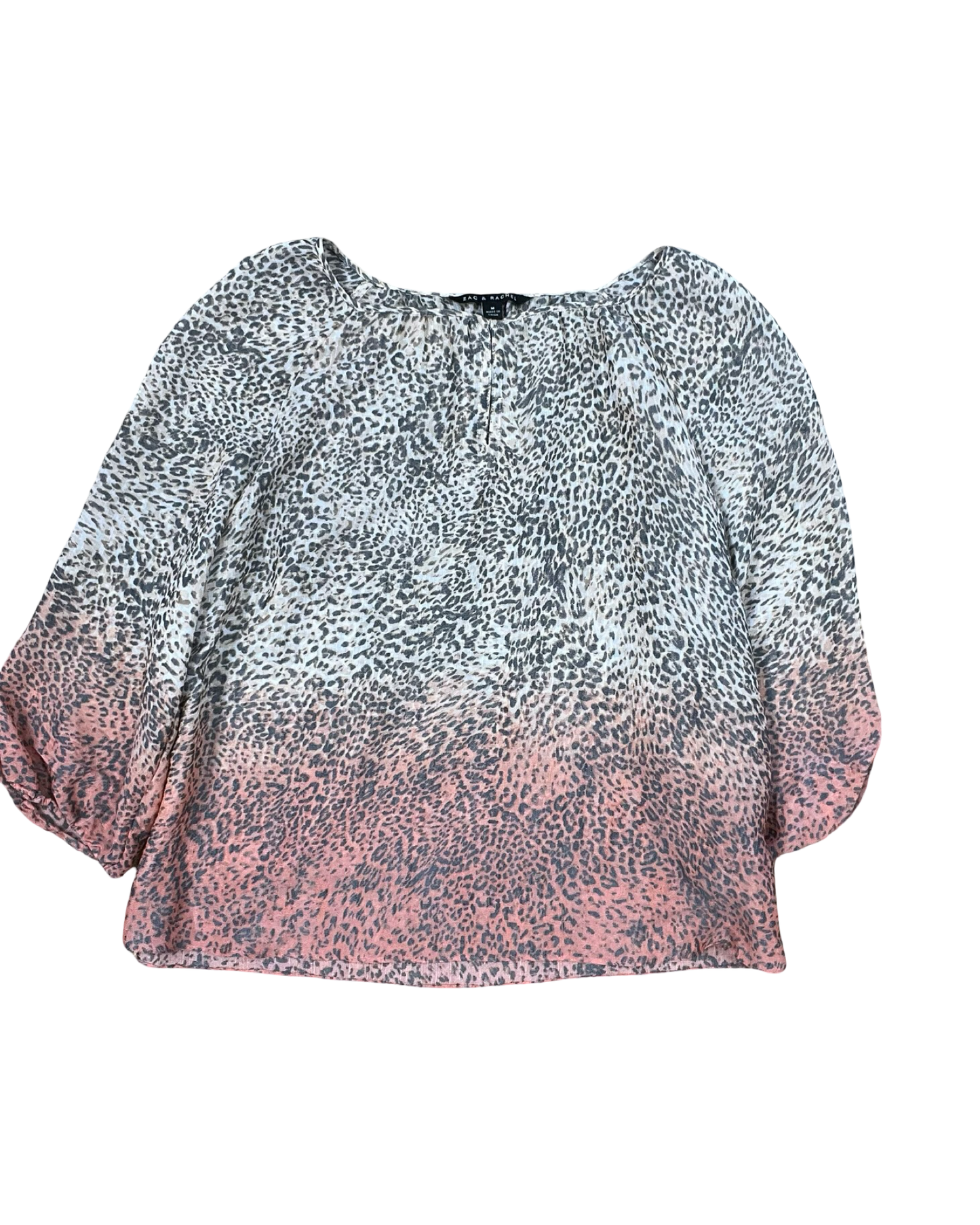Top 3/4 Sleeve By Zac And Rachel In Animal Print, Size:M