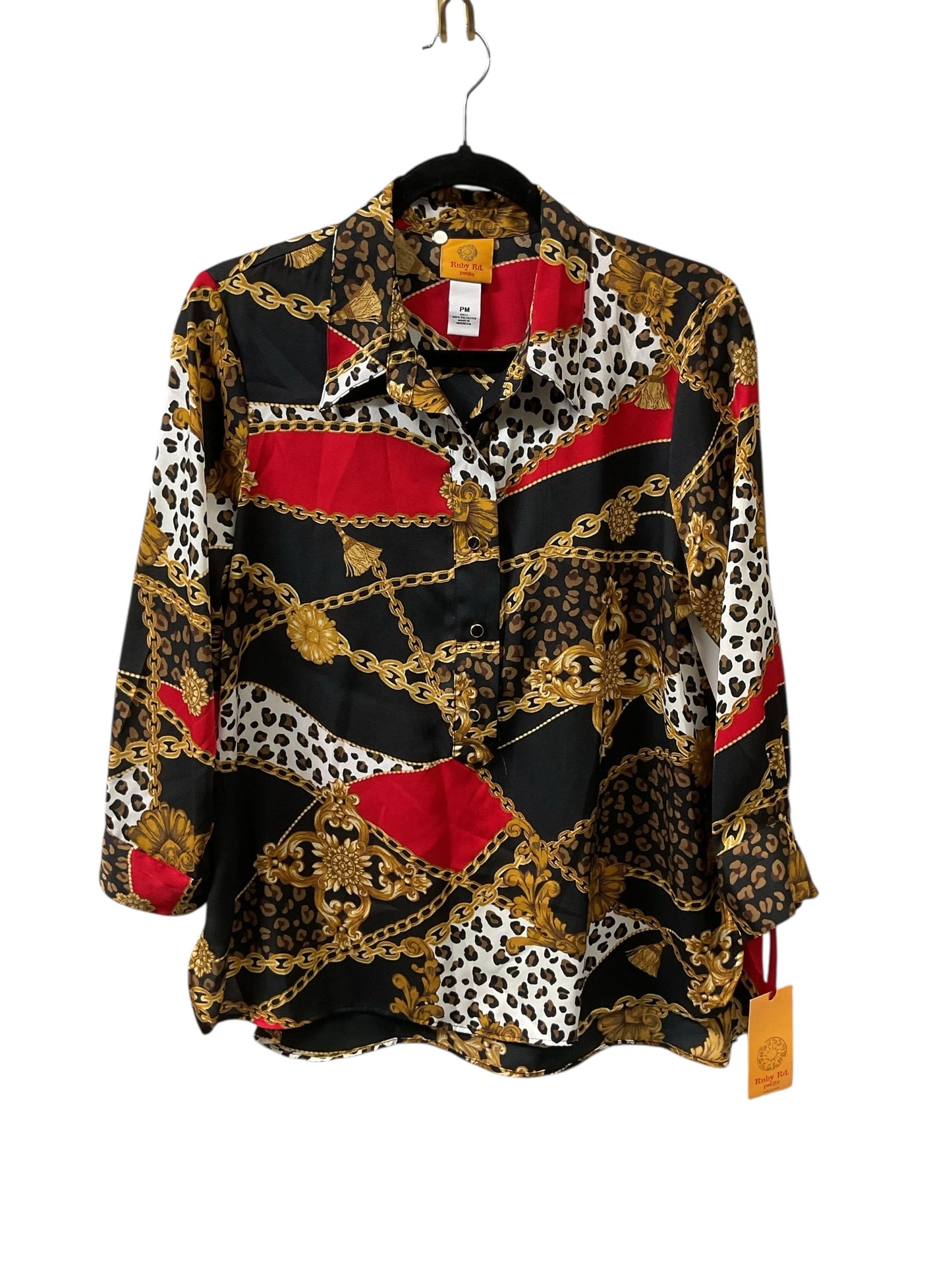 Top Ls By Ruby Rd In Black & Red, Size:M