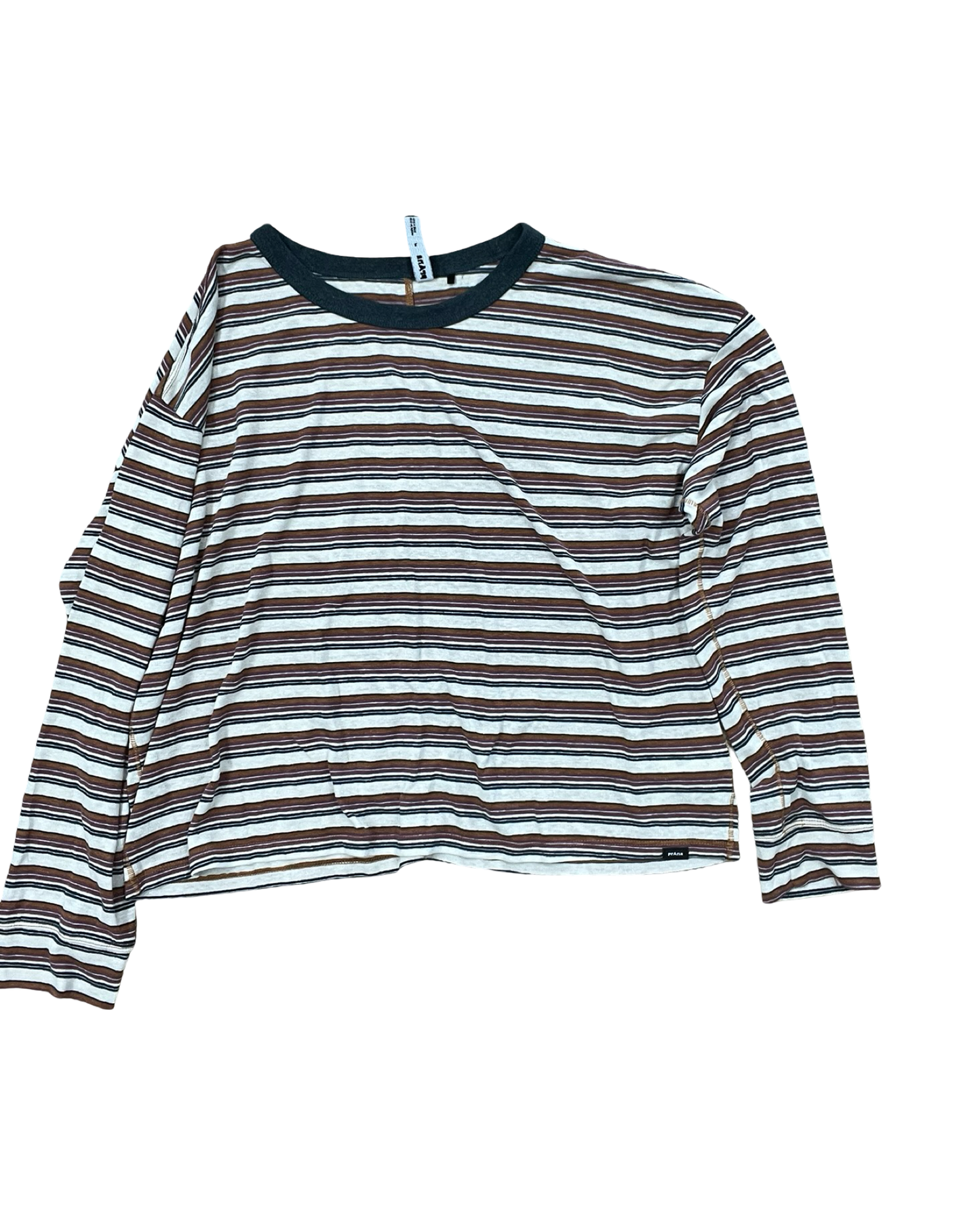 Top Ls By Prana In Striped Pattern, Size:L