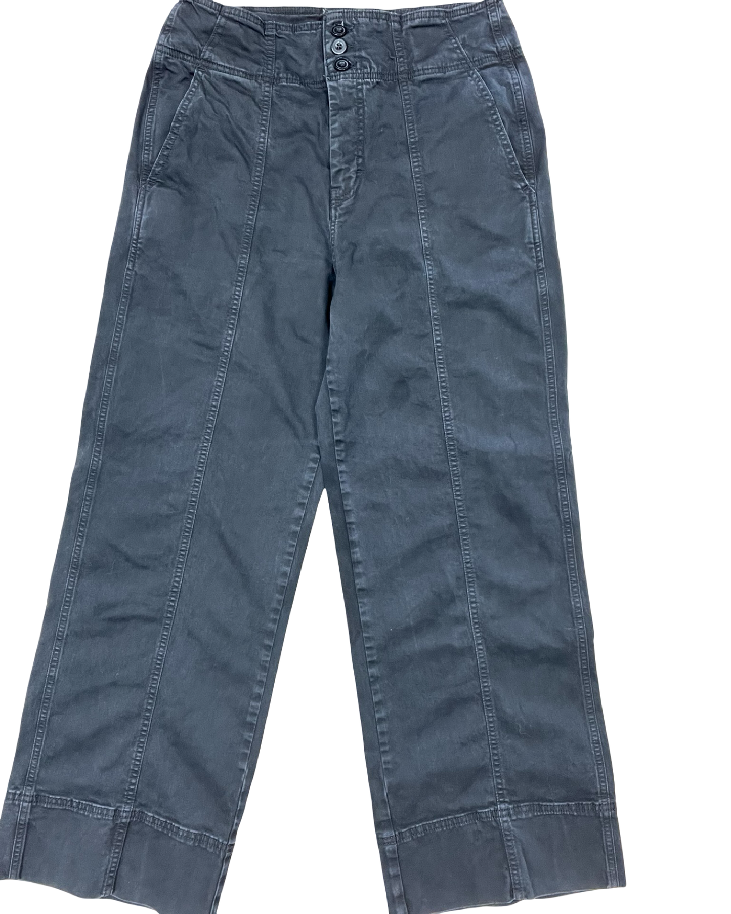 Jeans Wide Leg By Pilcro In Black Denim, Size:12